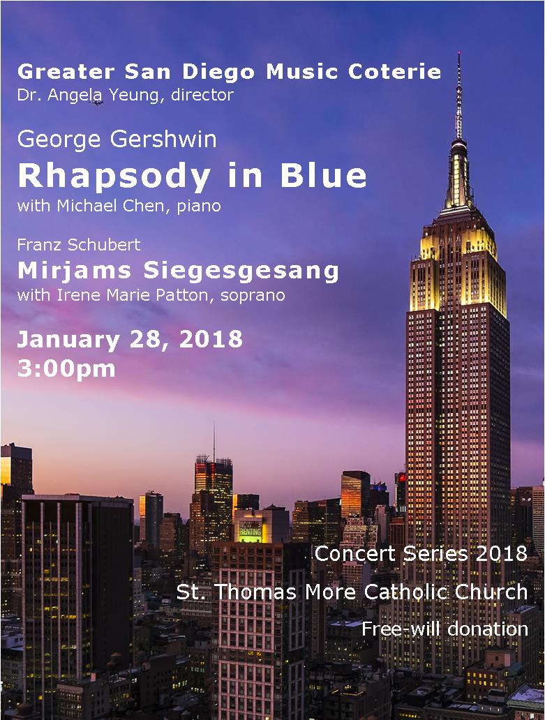 The Greater San Diego Music Coterie Performs Gershwin's "Rhapsody in Blue"