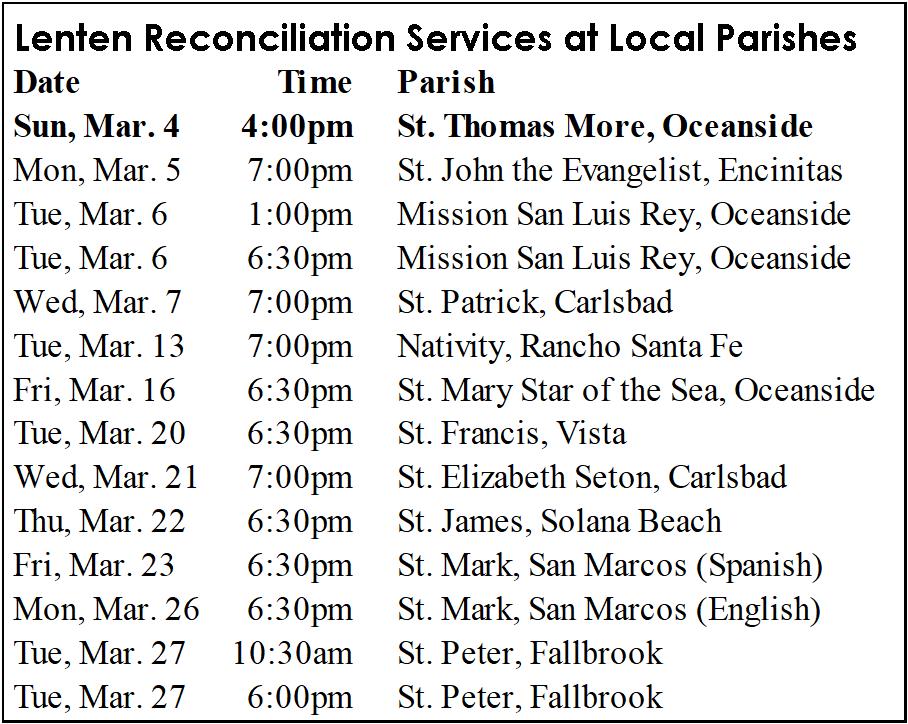Lenten Reconciliation Service