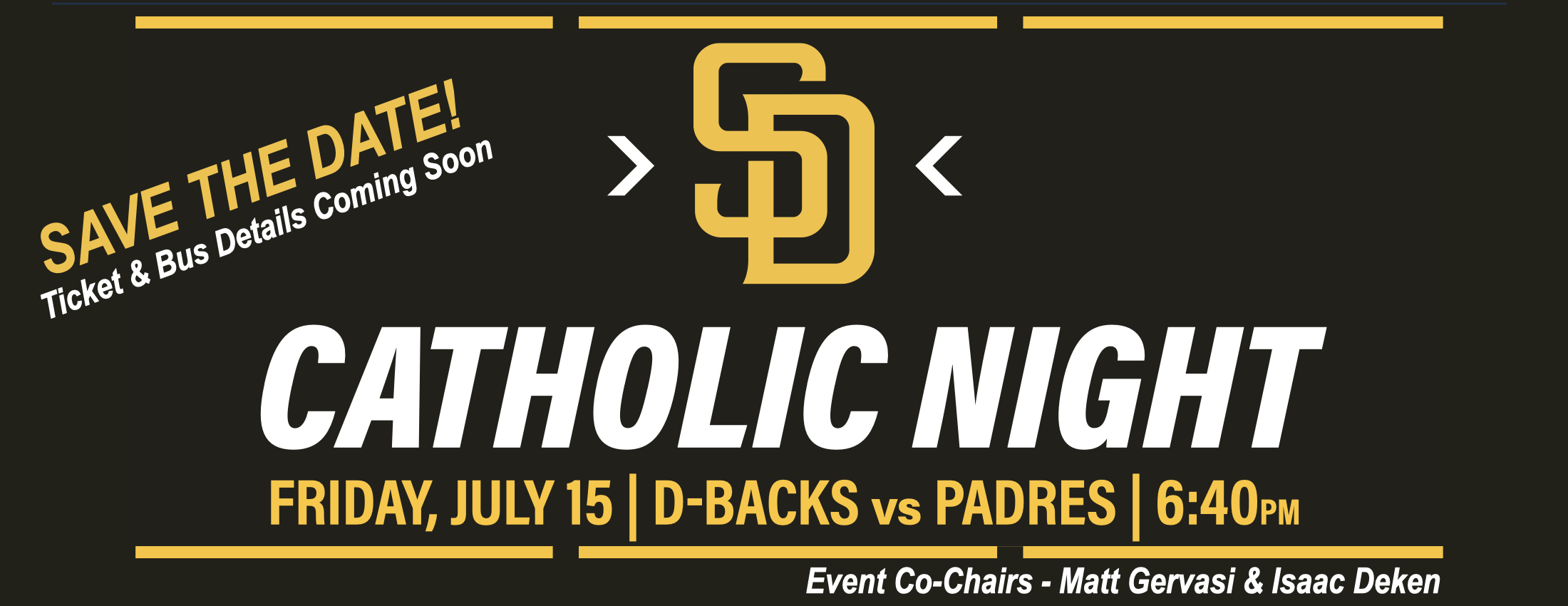 Catholic Night at the Padres – July 15 – Sign Up Now!