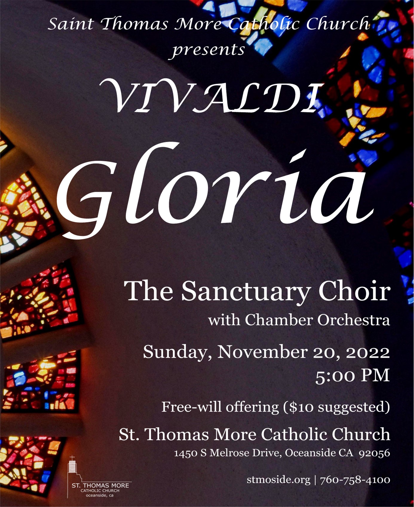 Vivaldi Gloria Choral Concert – November 20 at 5:00pm
