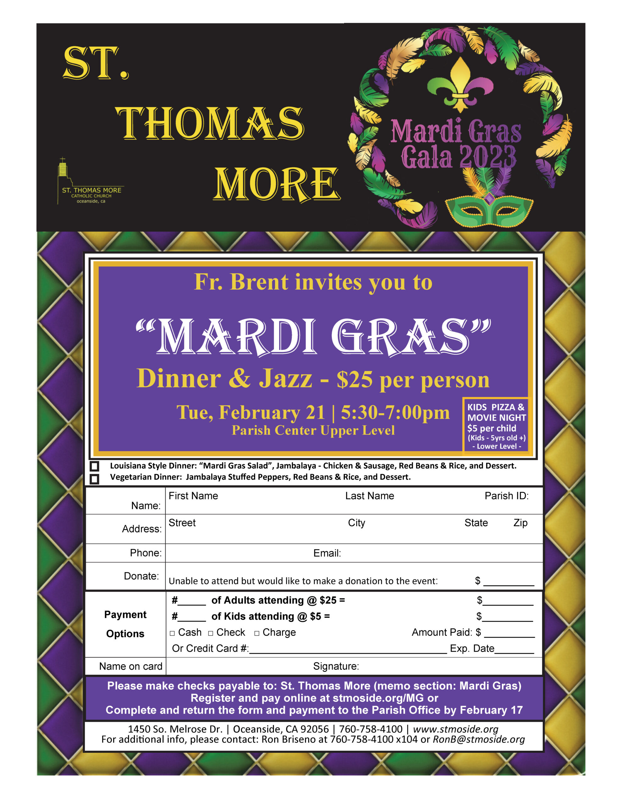 Mardi Gras Dinner and Jazz Celebration