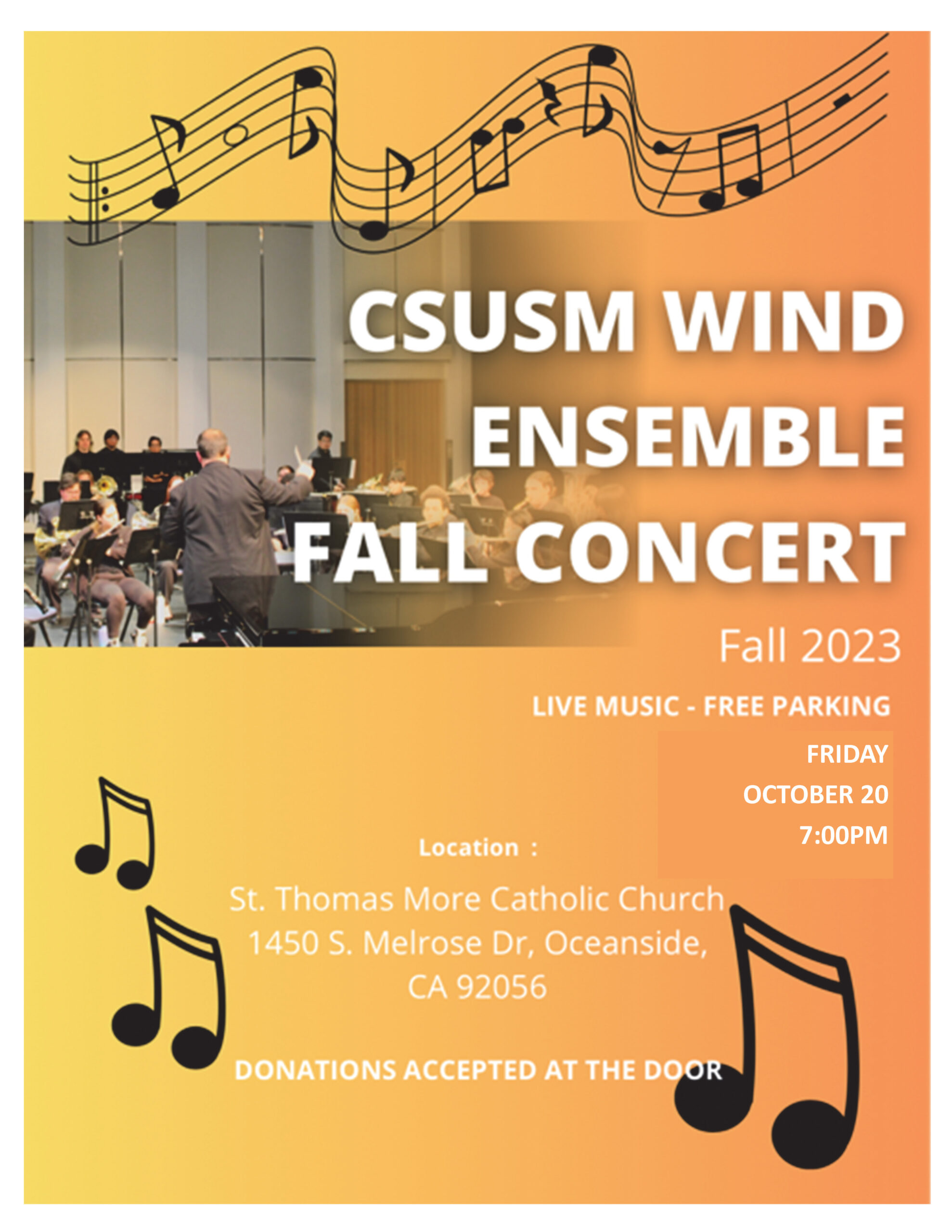 STM Concert Series: CSUSM Wind Ensemble, FRIDAY, October 20, 7:00pm