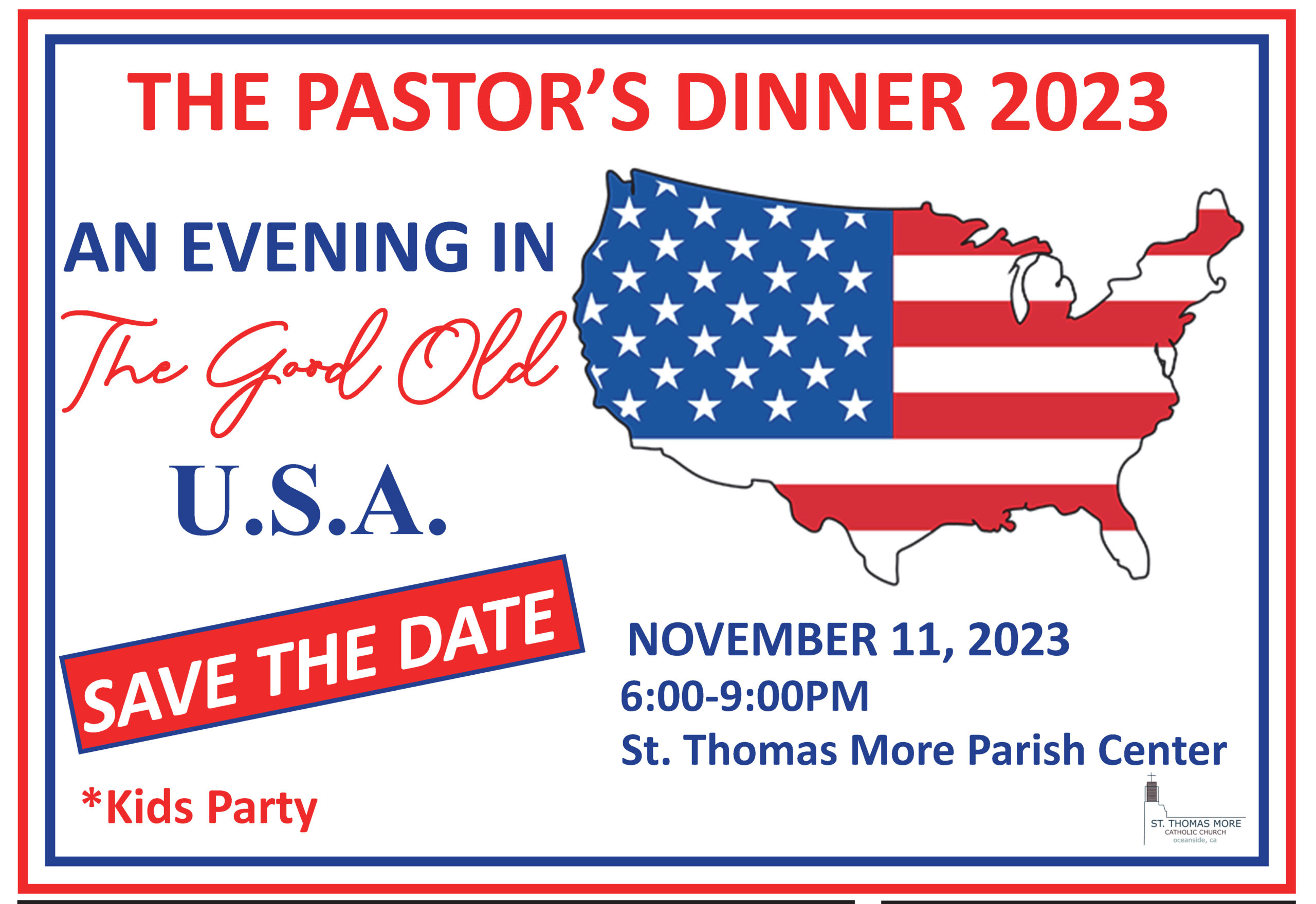 Pastor’s Dinner November 11: An Evening in the Good Old USA