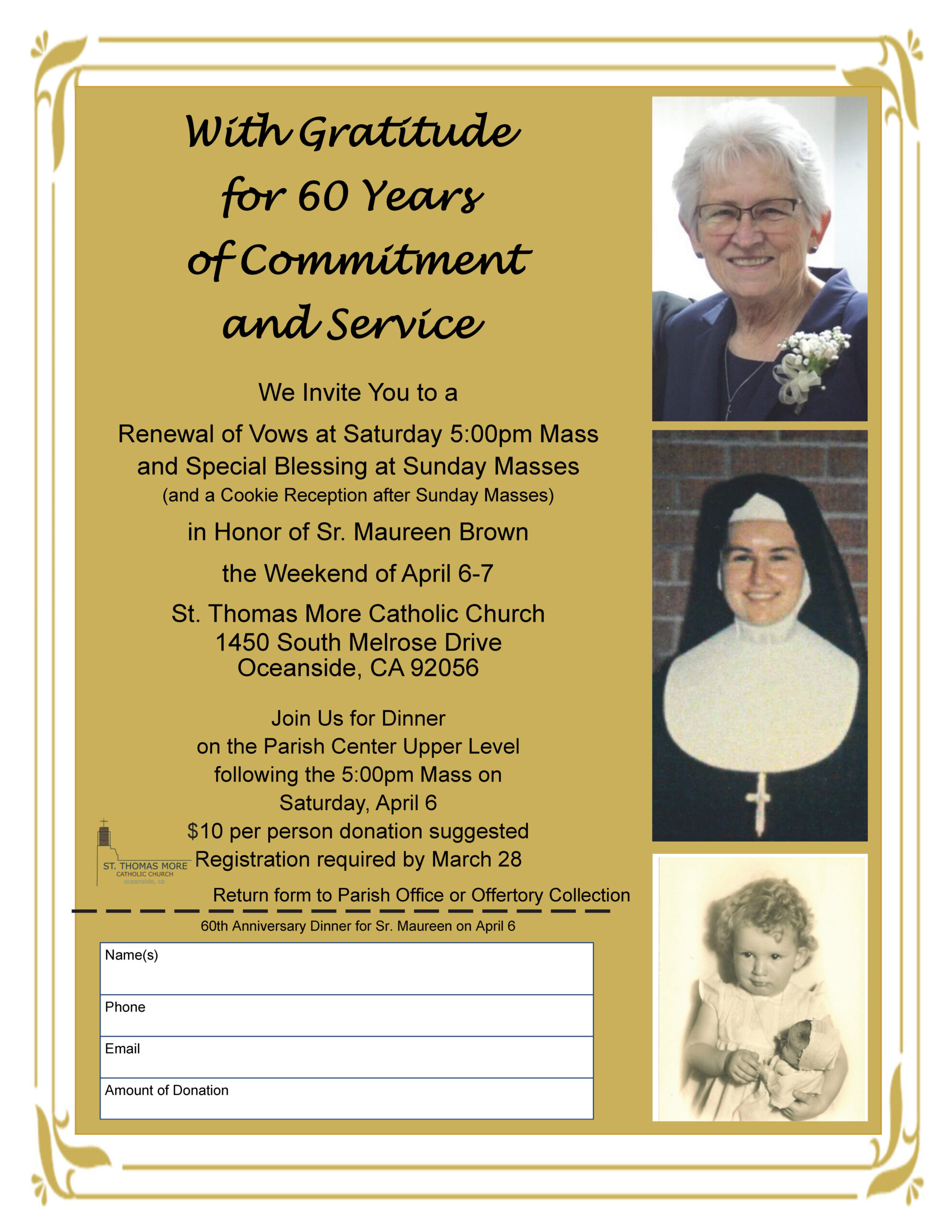 Join Us to Honor Sr. Maureen!