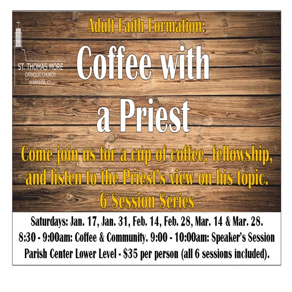 Sign up Now for Coffee with a Priest ~ Starts Jan 17