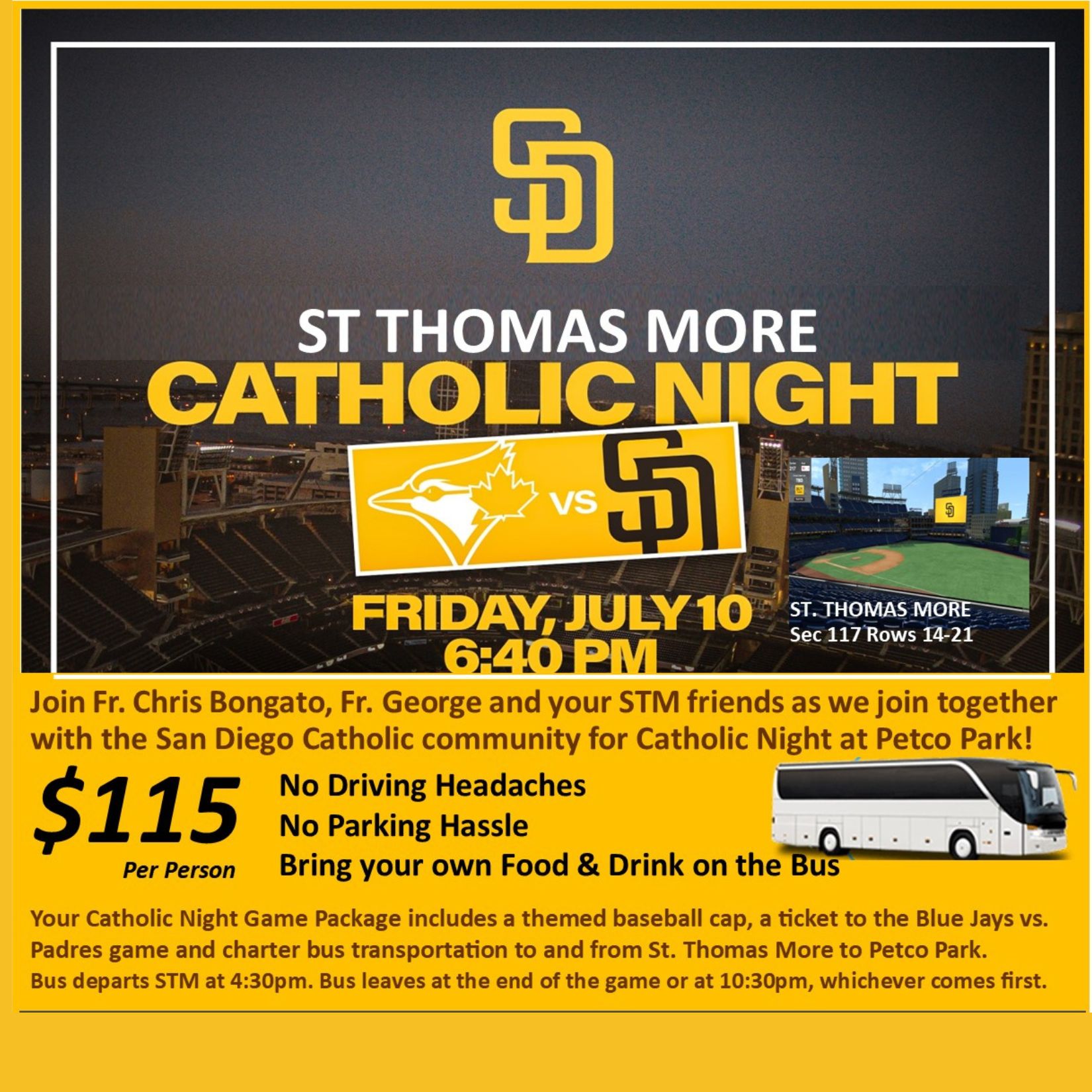 Catholic Night at the Padres ~ July 10